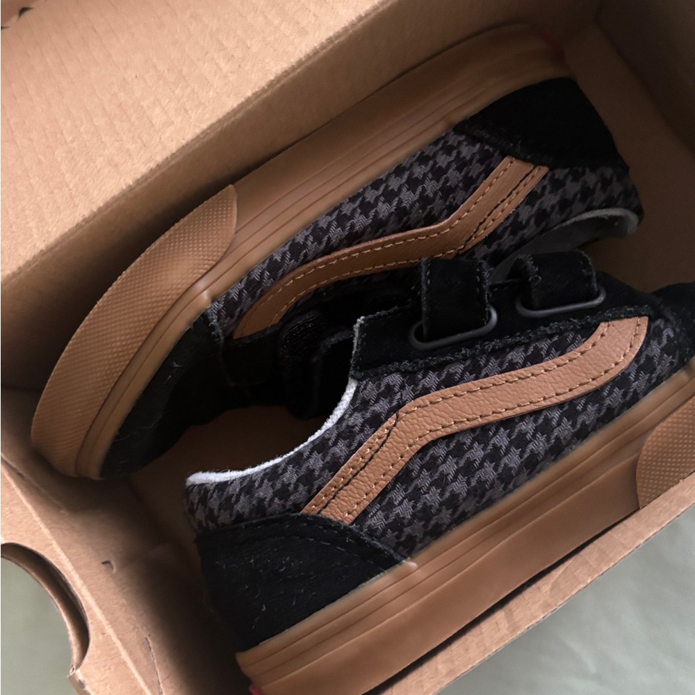 Brown with black vans 8.5 toddler